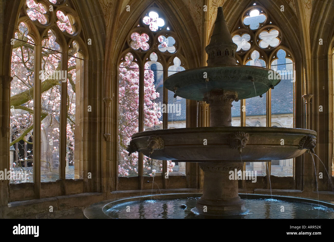 Fountain in the cistercian abbey of Maulbronn Stock Photo