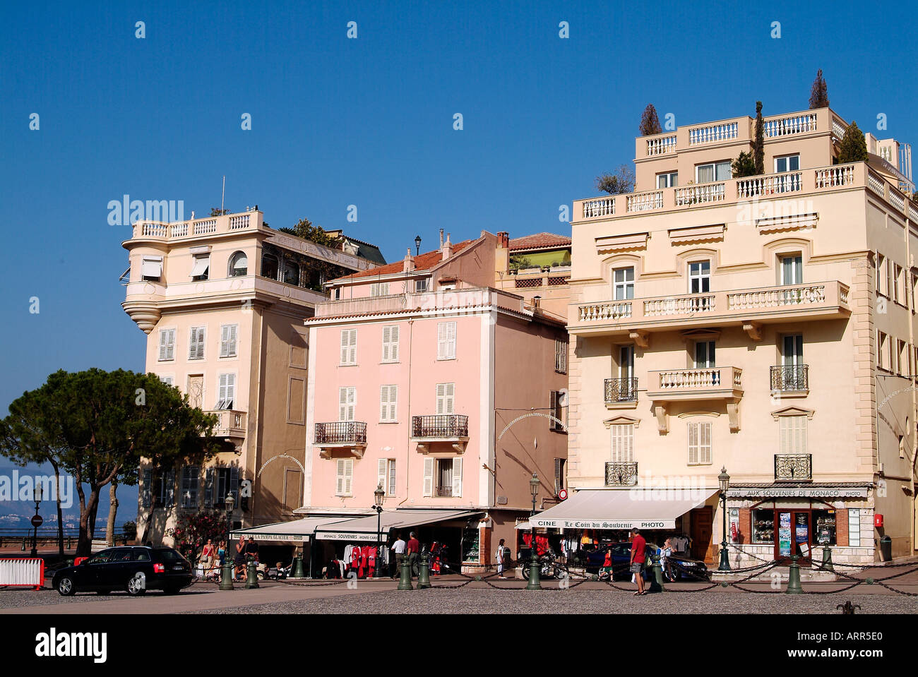 View of Monaco Royal castle place Stock Photo