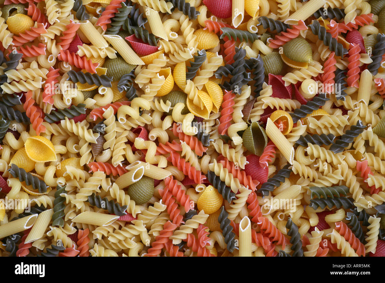 Mixture of pasta Stock Photo