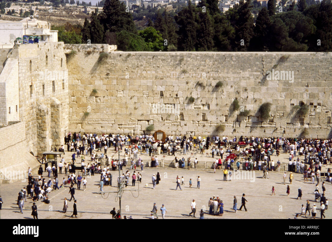 Western Wall Old City Jerusalem Israel Middle East Stock Photo