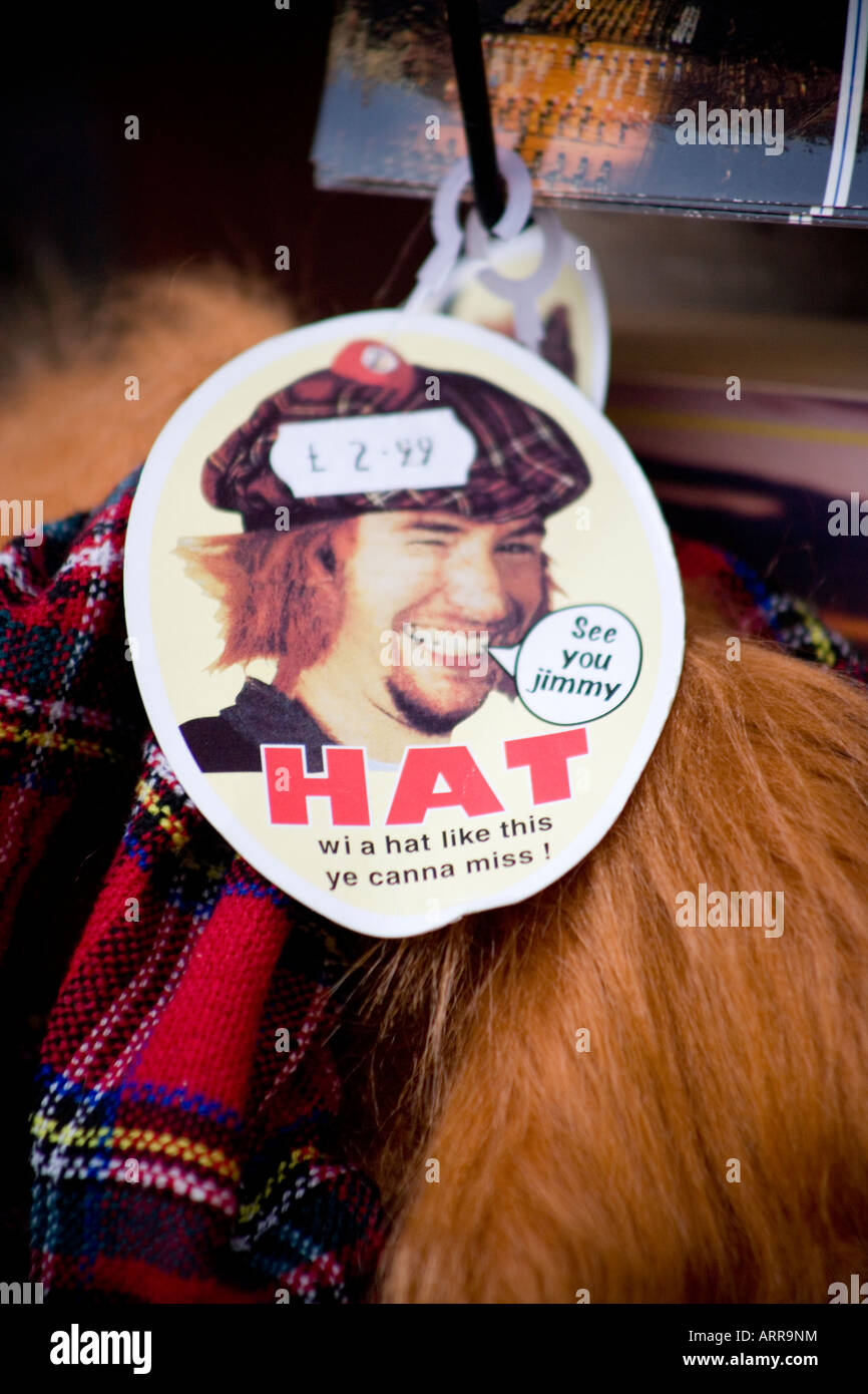 See You Jimmy Hat Shop Display Royal Mile Edinburgh Stock Photo