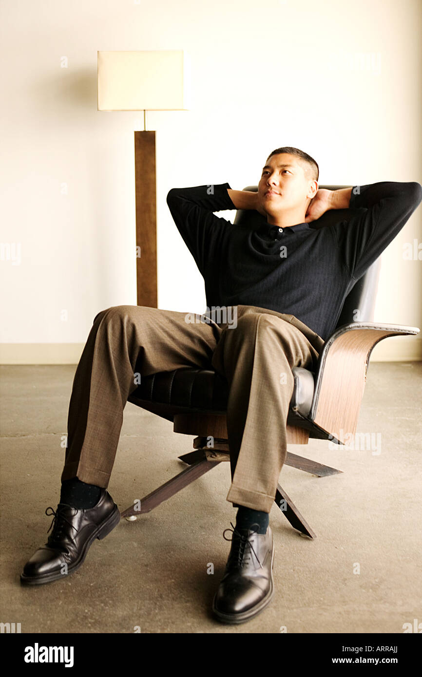 Leaning back in chair hires stock photography and images Alamy