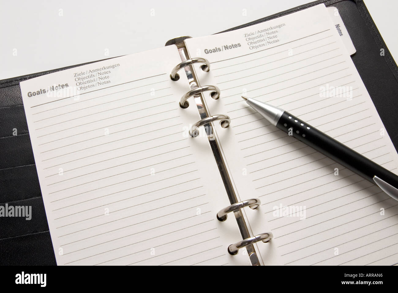 Empty Business Agenda Ready For Writing Plan Stock Photo Alamy