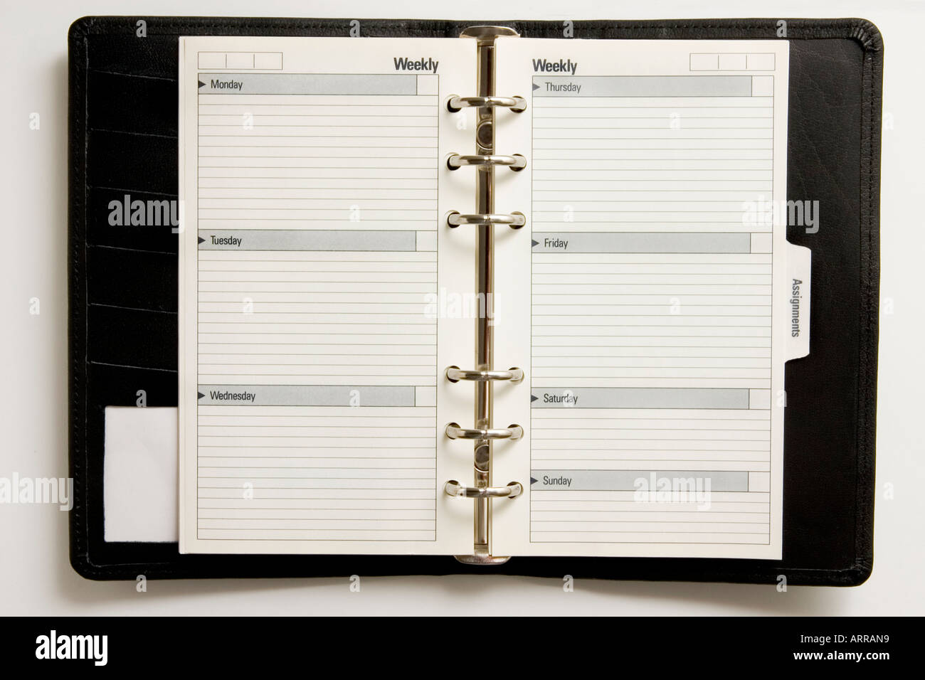 Blank business agenda ready for writing plan Stock Photo