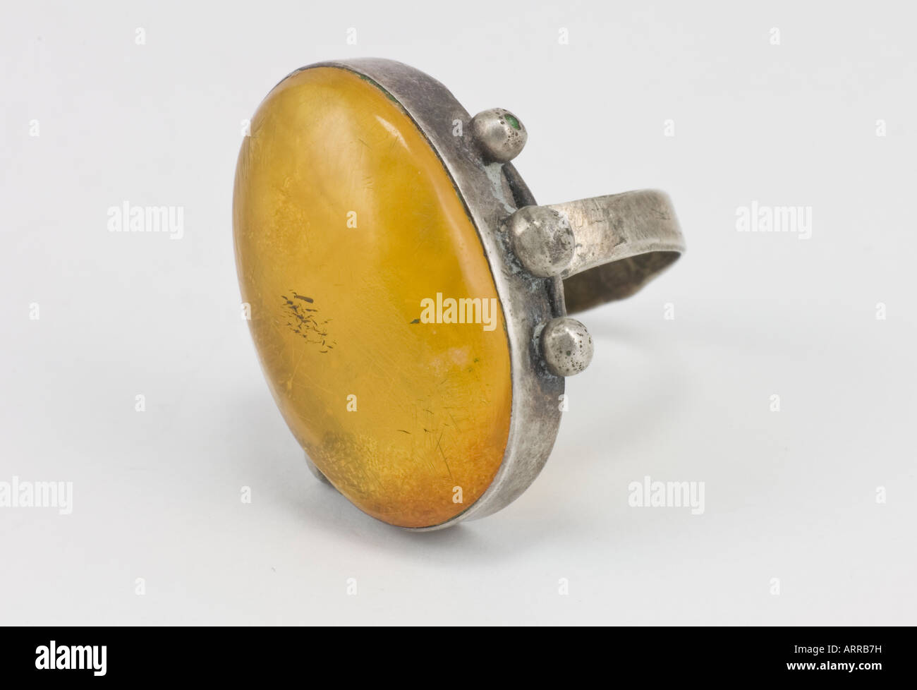 antique amber ring jewelry tarnished old Stock Photo Alamy