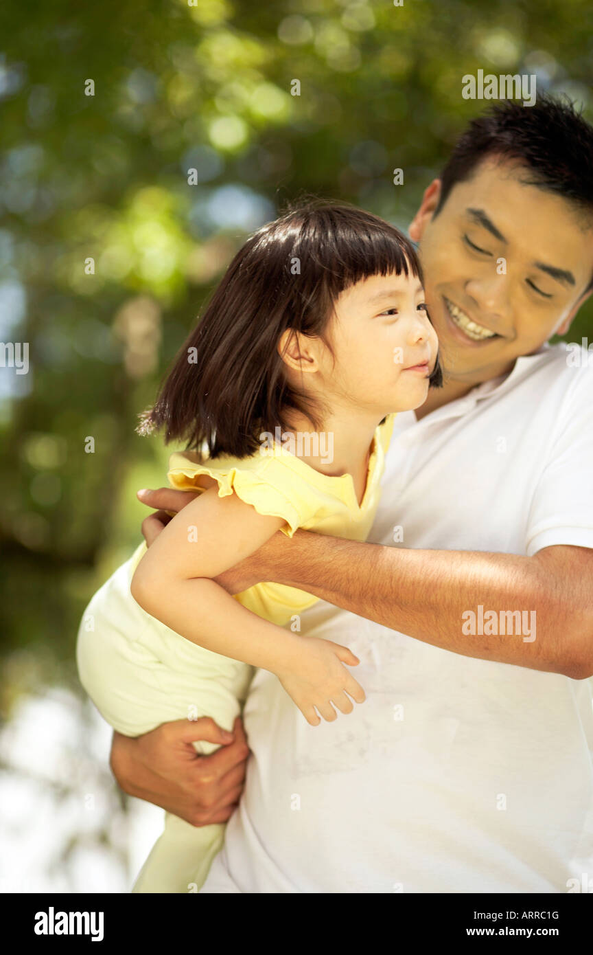 father and daughter in the park Stock Photo - Alamy