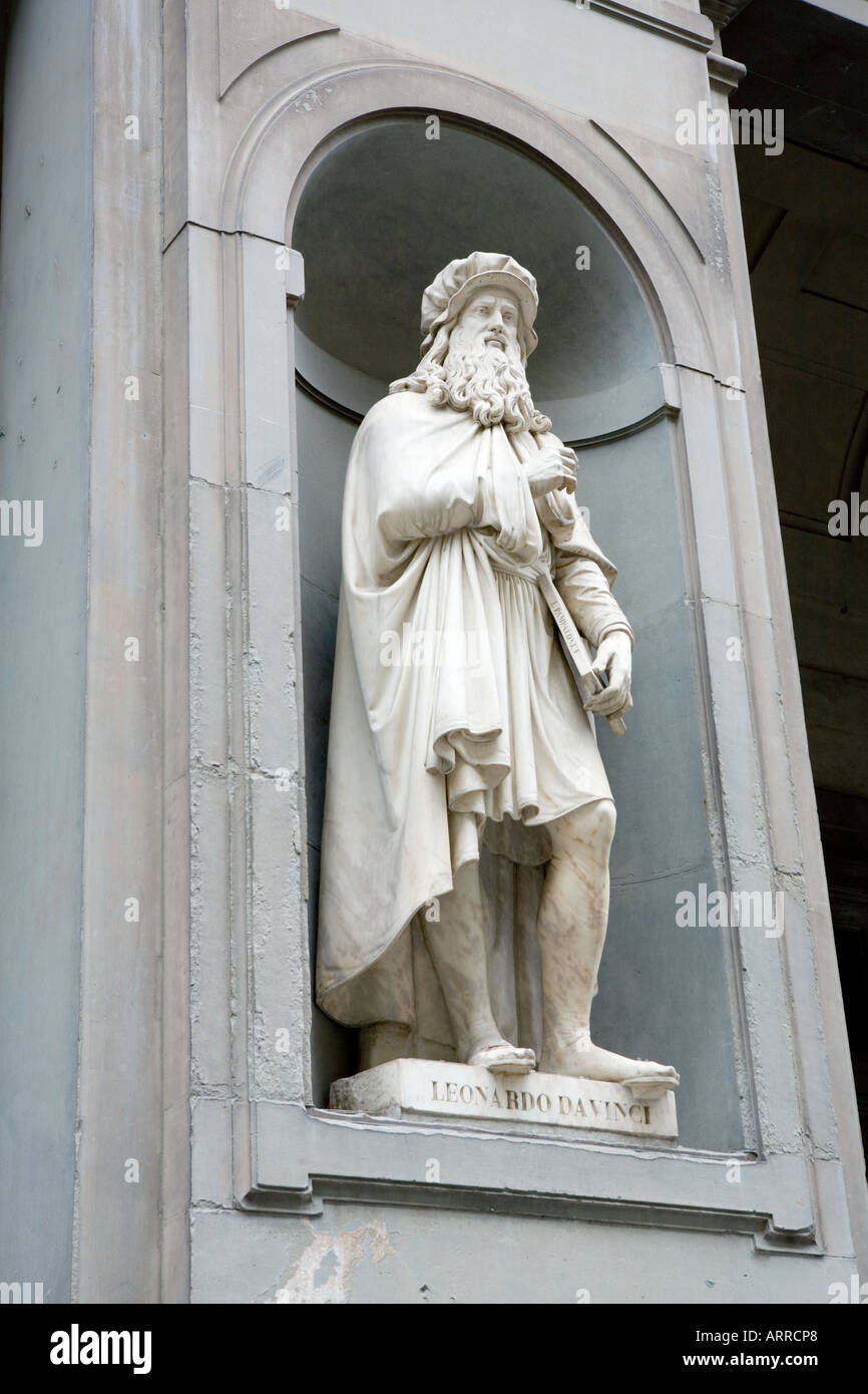 Florence Italy The Piazzale degli Uffizi outside the palazzo Vecchio