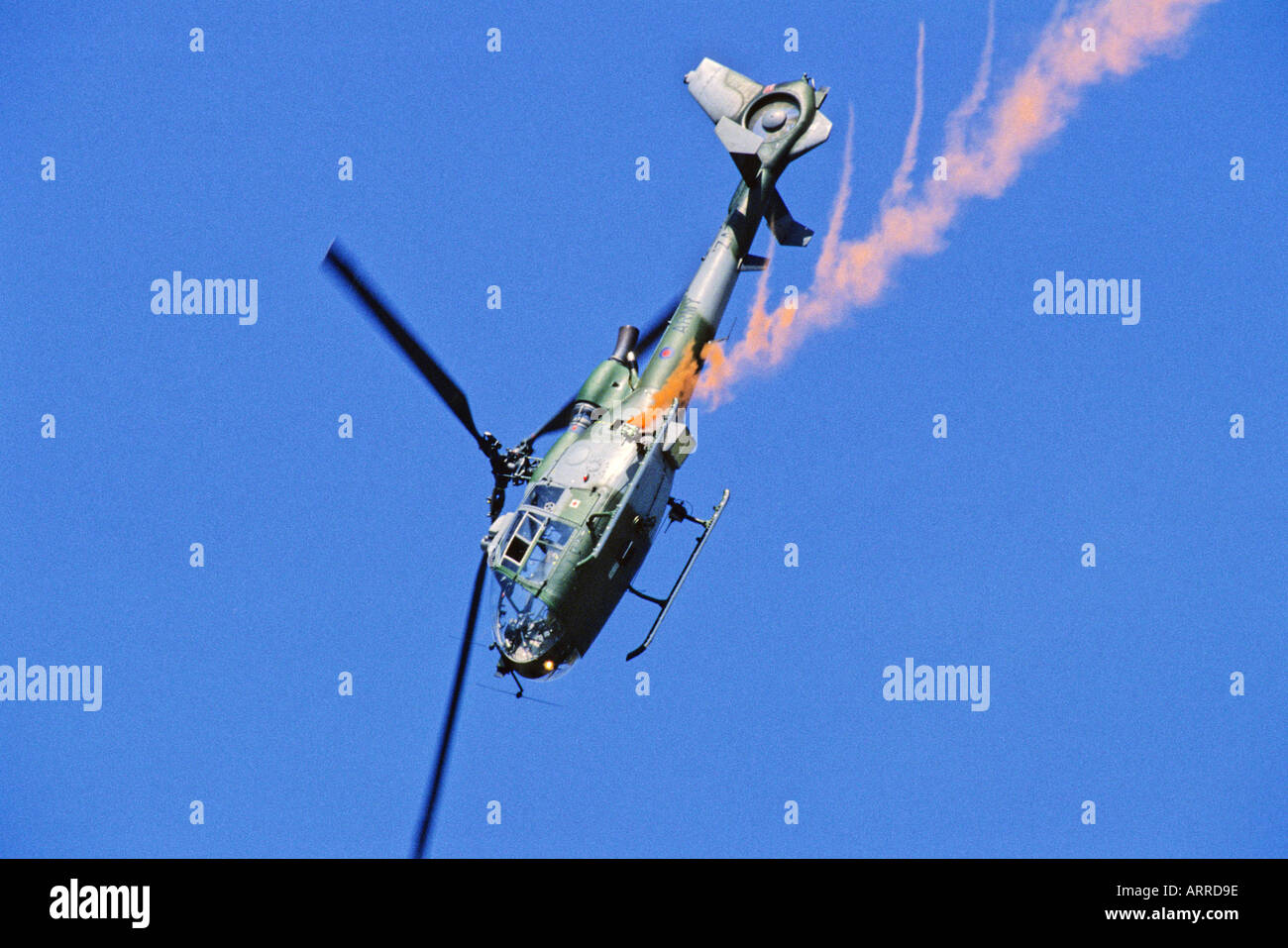 Royal Army Gazelle helicopter Stock Photo