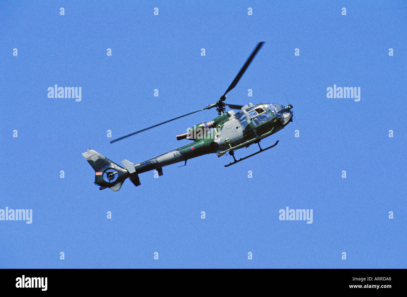 Royal Army Gazelle helicopter Stock Photo