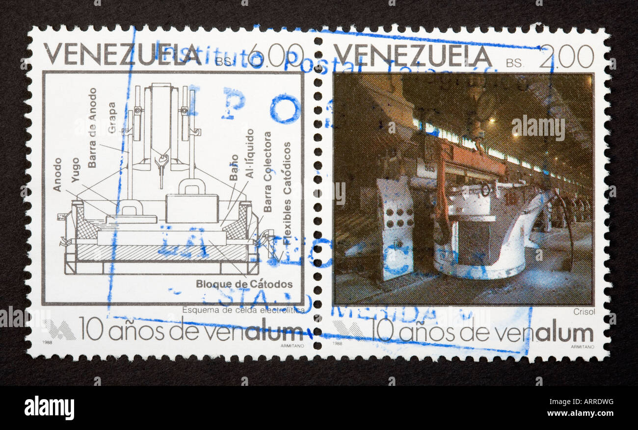 Venezuelan postage stamps Stock Photo Alamy