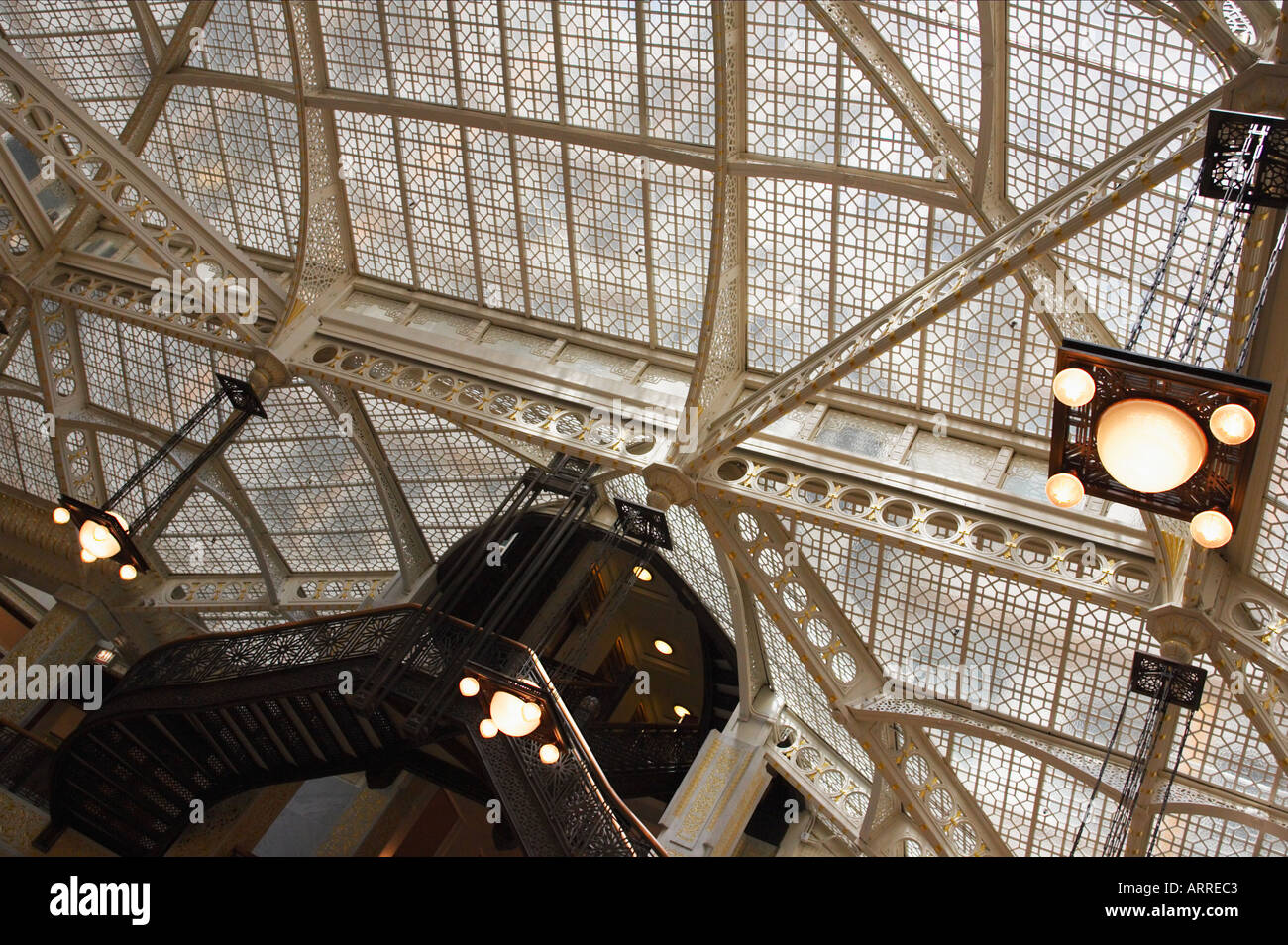 BUILDINGS Chicago Illinois Interior The Rookery building lobbies and ...