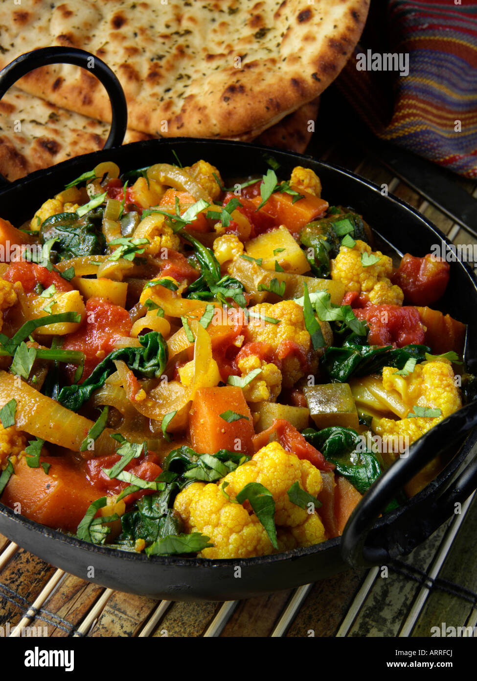 Chilli chili Vegetable Balti Indian vegetarian editorial food Stock