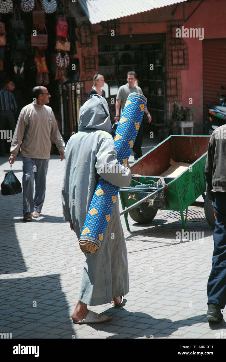 Marrakech Morocco Street Scene Market Sale Stock Photo