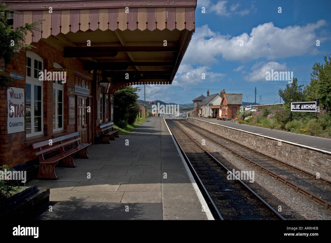 Blue Anchor Raiway Station Somerset England Stock Photo