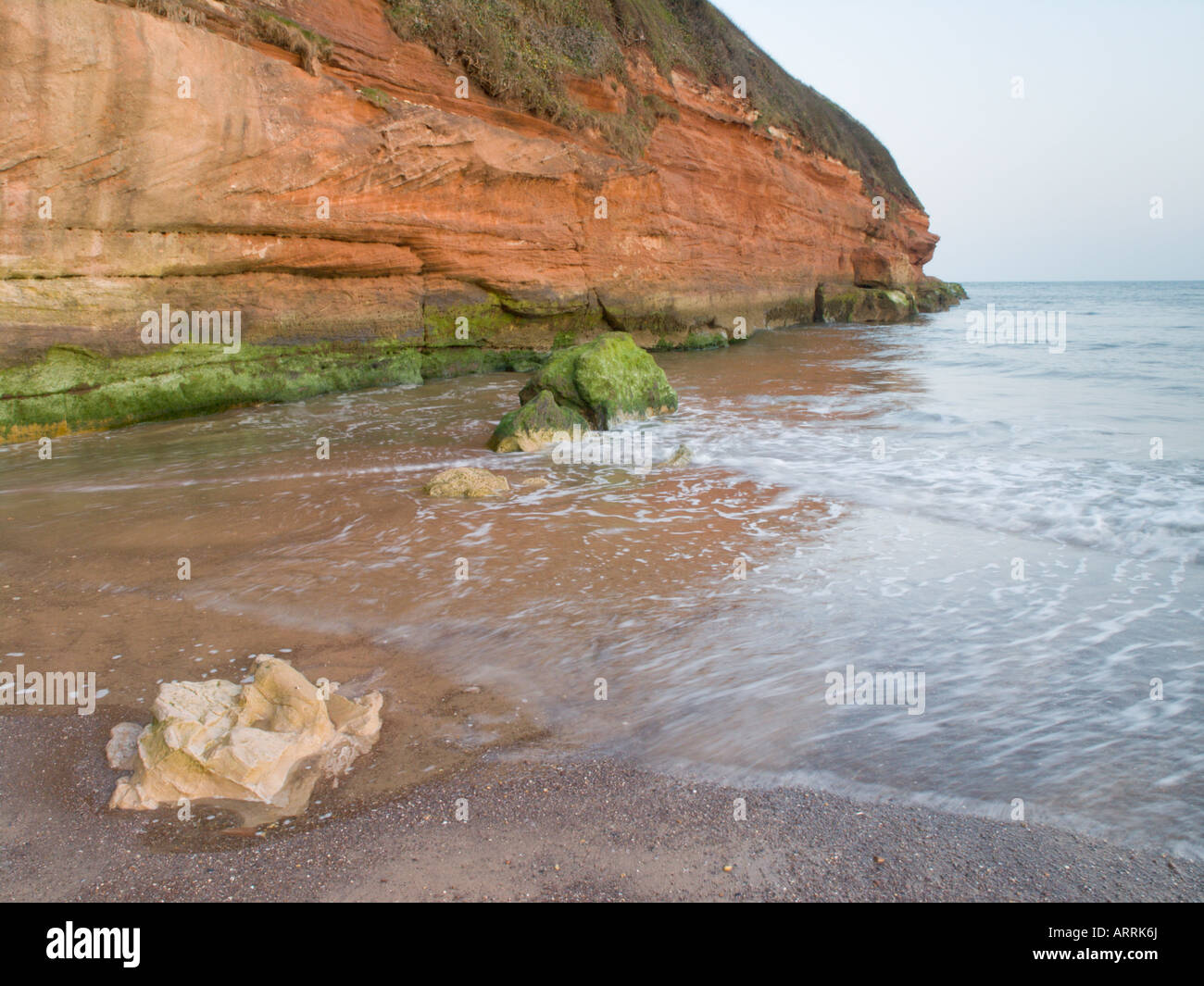 Cliffs And Rocks On Exmouth Beach, Devon, England Stock Photo - Alamy