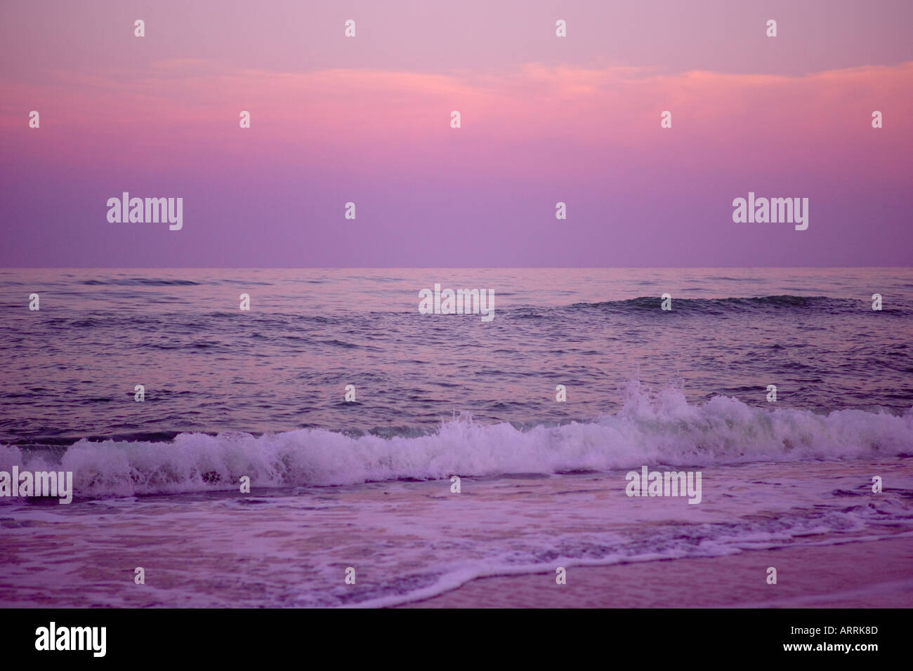 Dusk over ocean Stock Photo