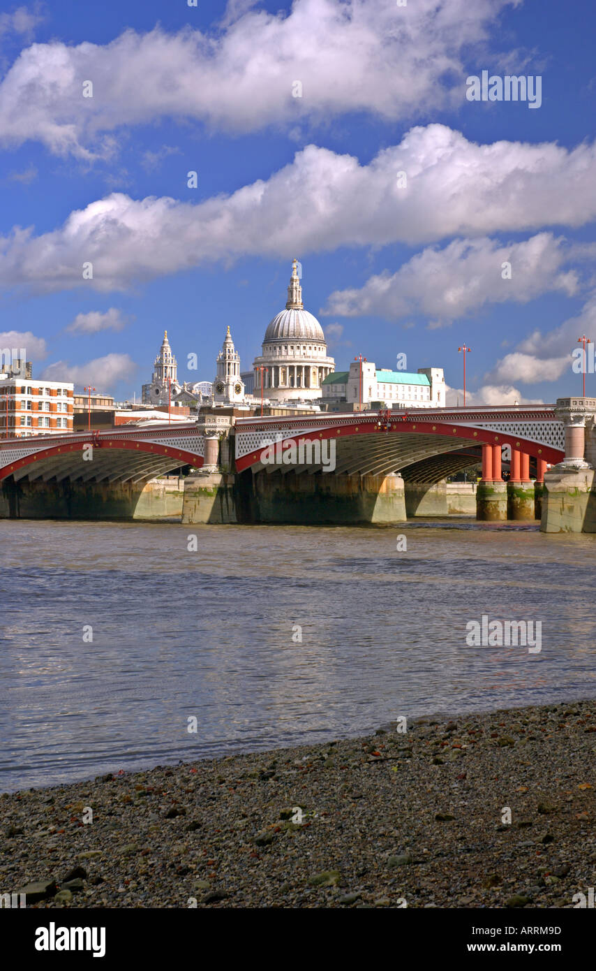 St Paul's Cathedral and Blackfriars Bridge, London, United Kingdom Stock Photo