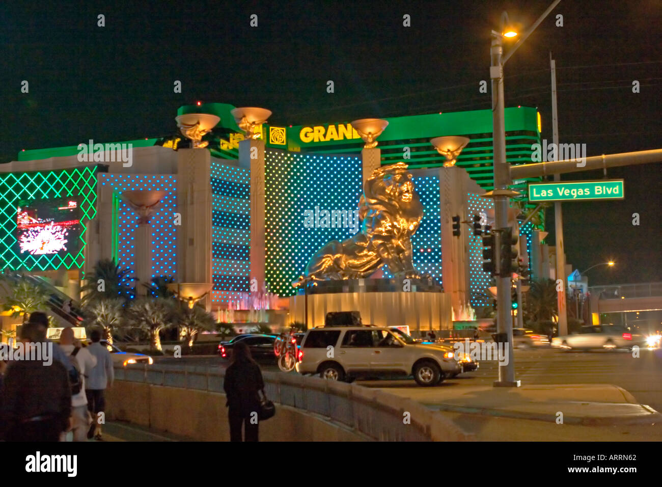 Las Vegas near MGM Hotel Stock -