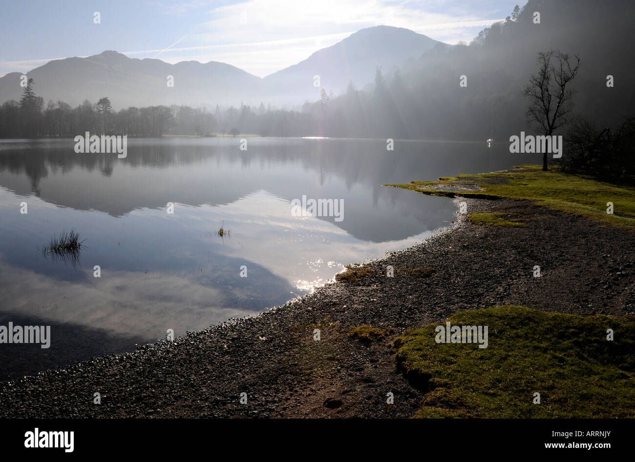 View of Southern end of Ullswater, Lake Disrtrict, England Stock Photo