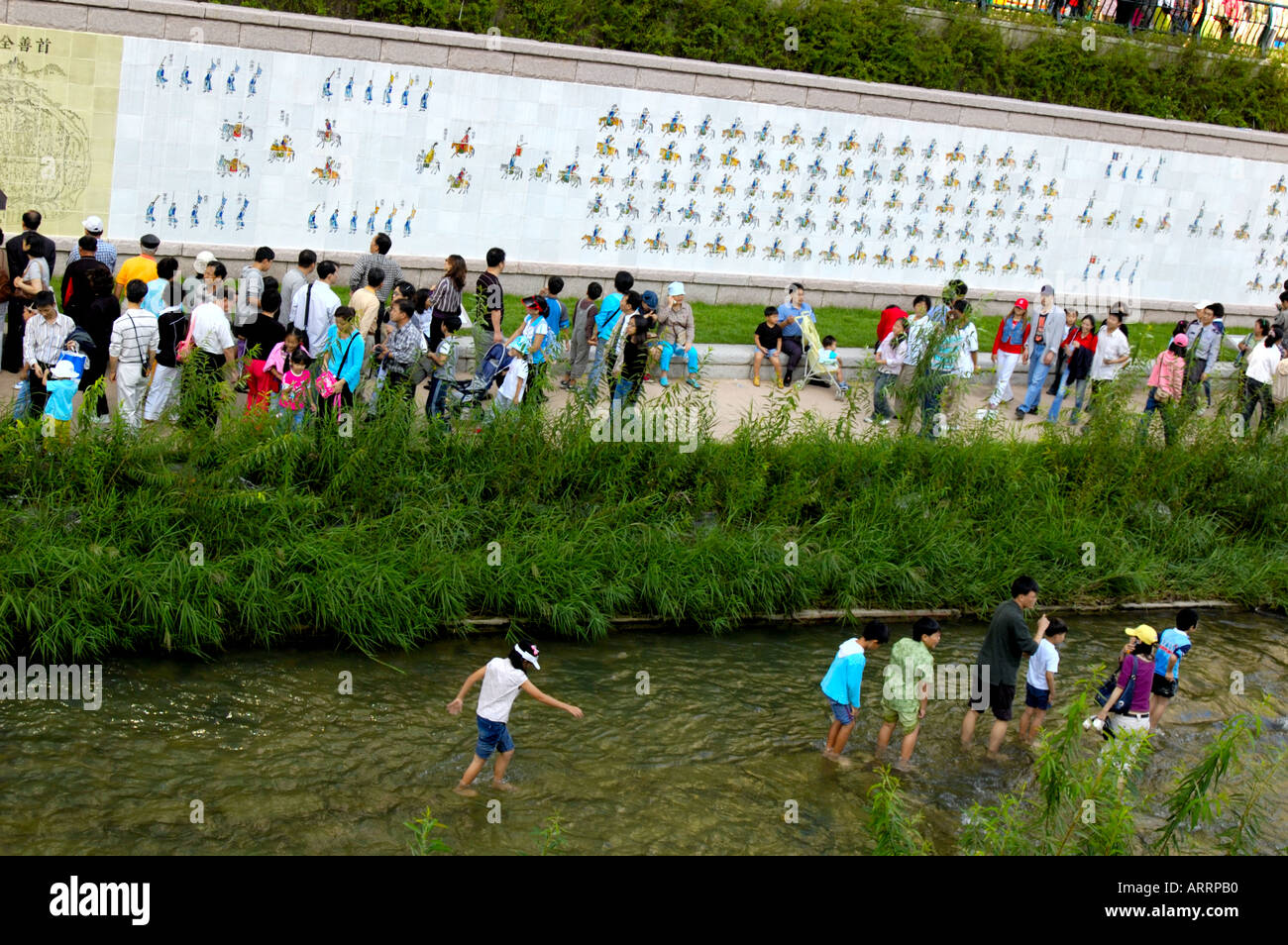 Cheong Gye Cheon Restoration Seoul Korea Stock Photo Alamy