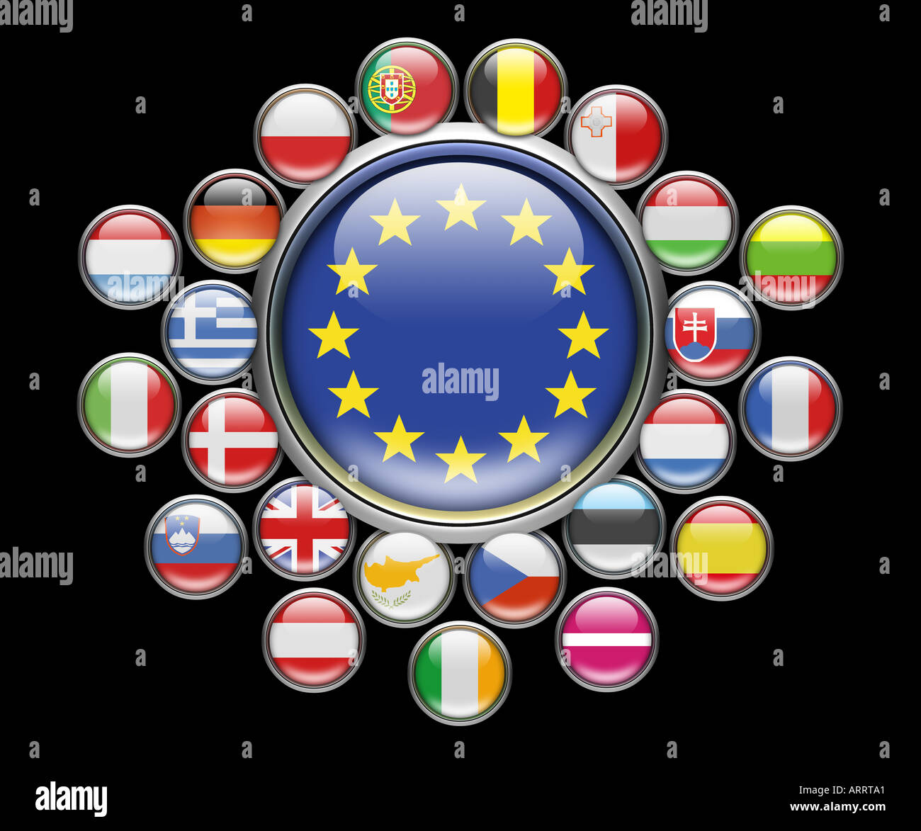 Flag of EU European Union Stock Photo