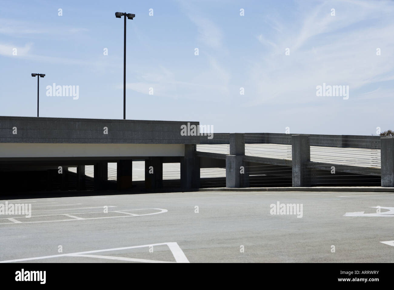 Rooftop of parking garage Stock Photo Alamy