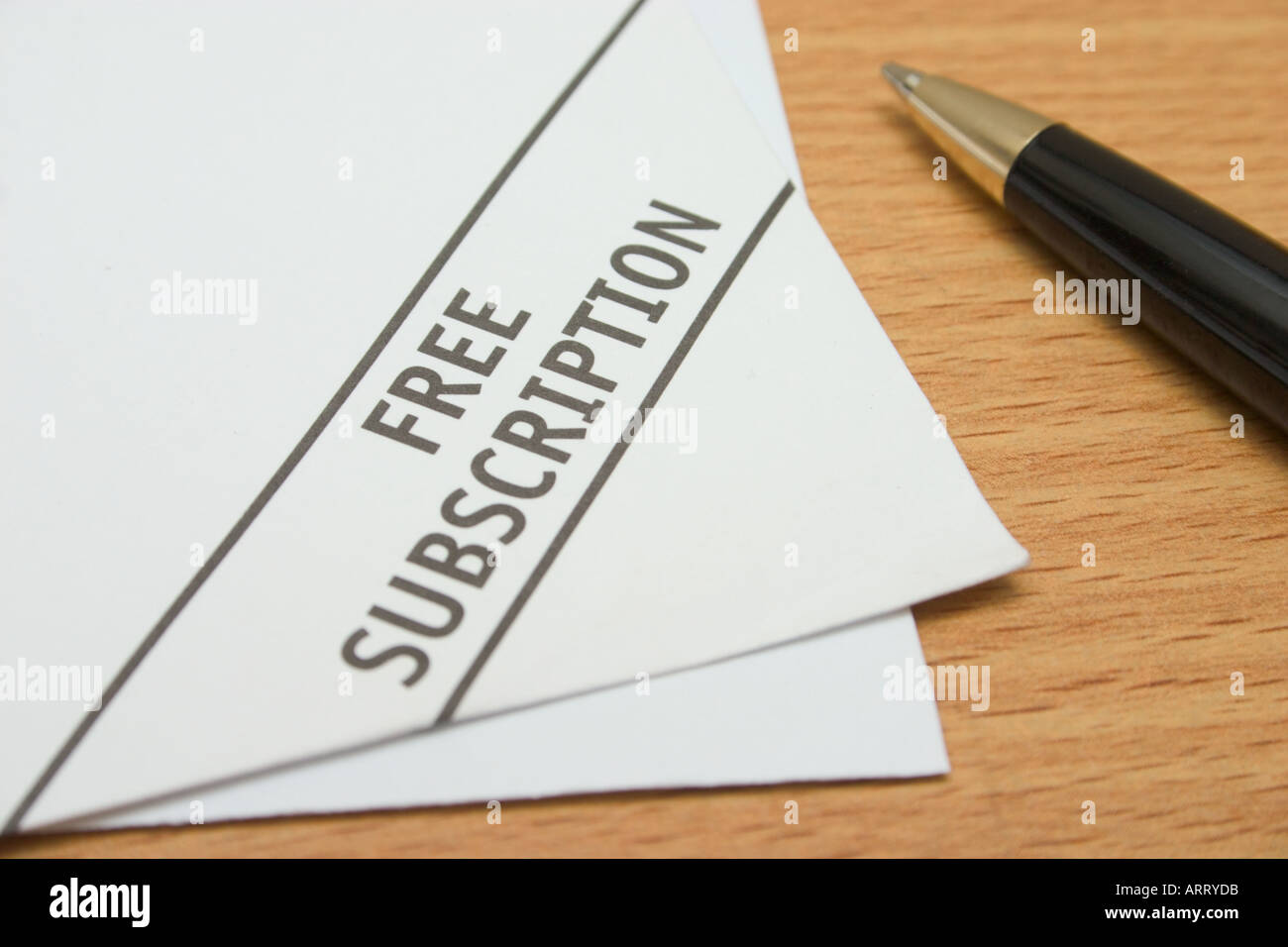 envelope with the words free subscription Stock Photo - Alamy