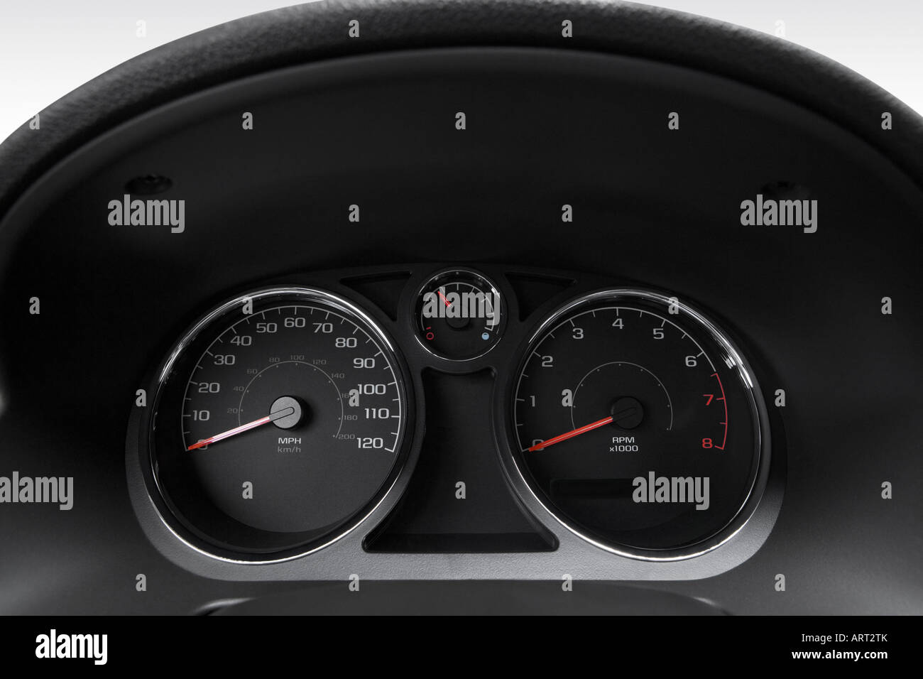 2008 Chevrolet Cobalt LS in Black Speedometer/tachometer Stock Photo