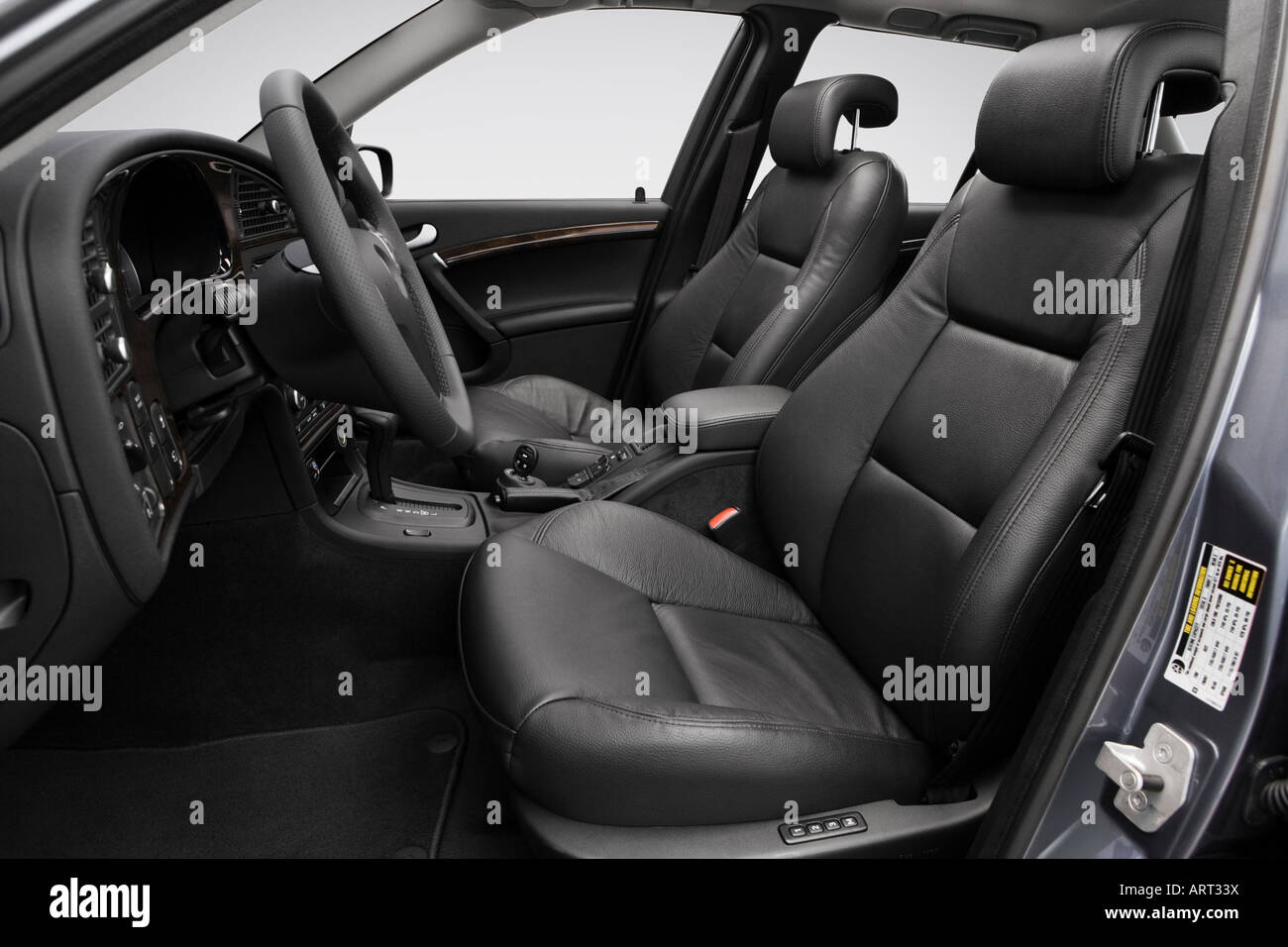 2008 Saab 9-5 Sport Combi in Gray - Front seats Stock Photo