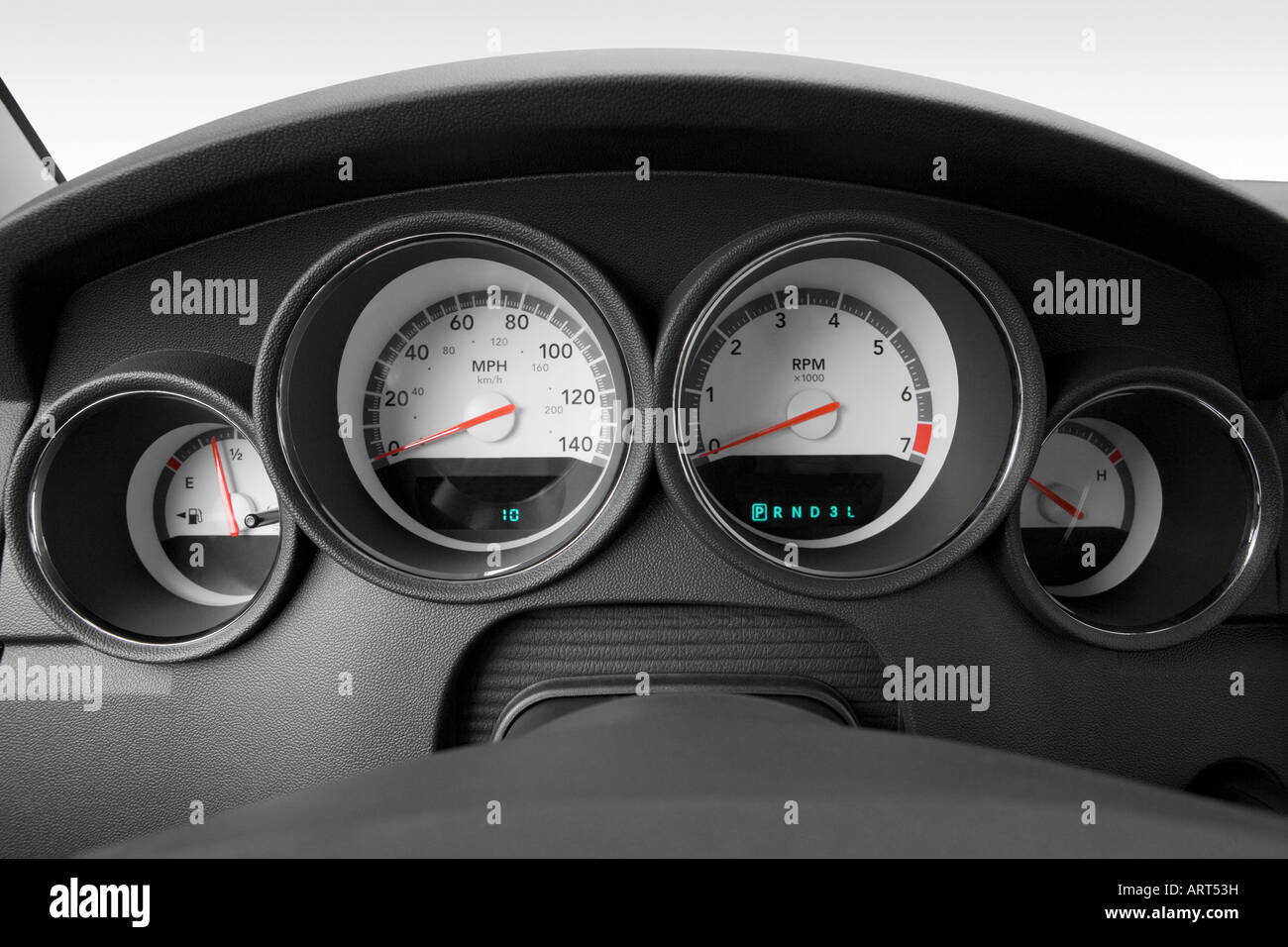 2008 Dodge Charger SXT in Red Speedometer/tachometer Stock Photo Alamy
