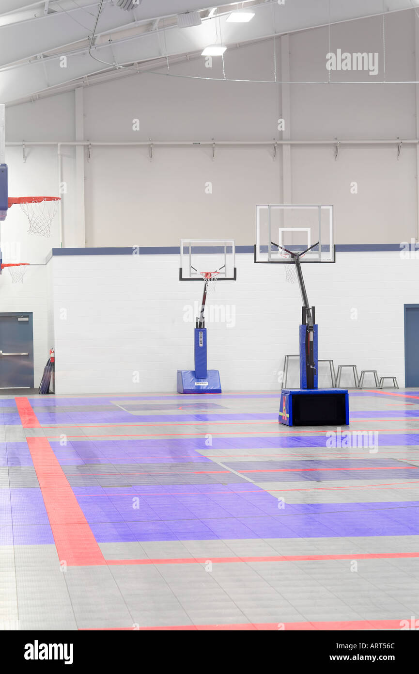 Basketball Court Inside Indoor, Eugene Oregon Stock Photo Alamy
