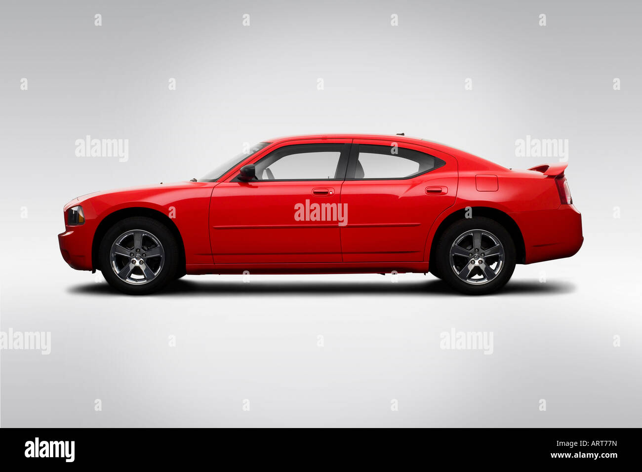 2008 Dodge Charger SXT in Red - Drivers Side Profile Stock Photo - Alamy