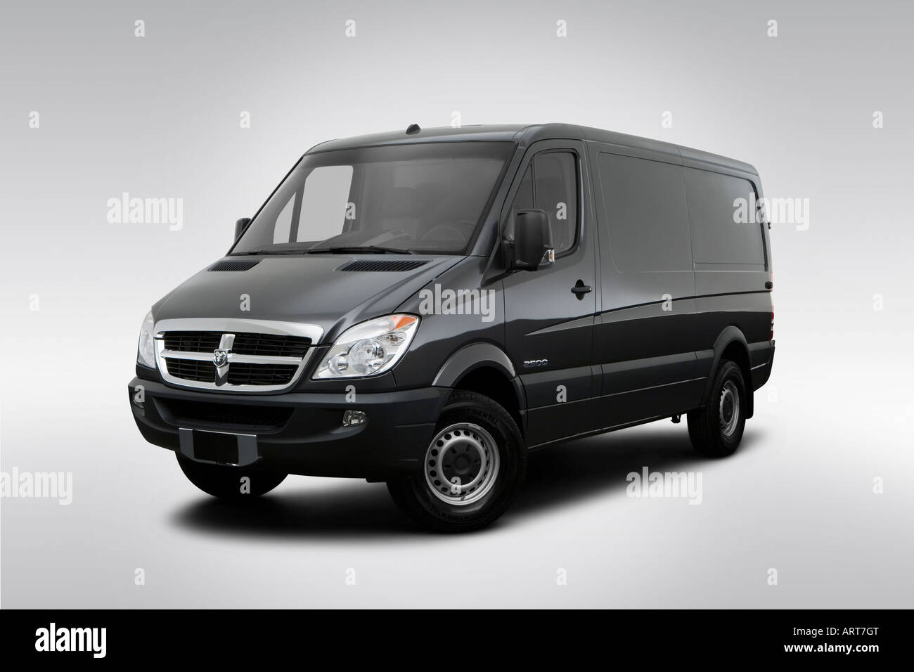 2008 Dodge Sprinter 2500 Cargo in Gray - Front angle view Stock Photo