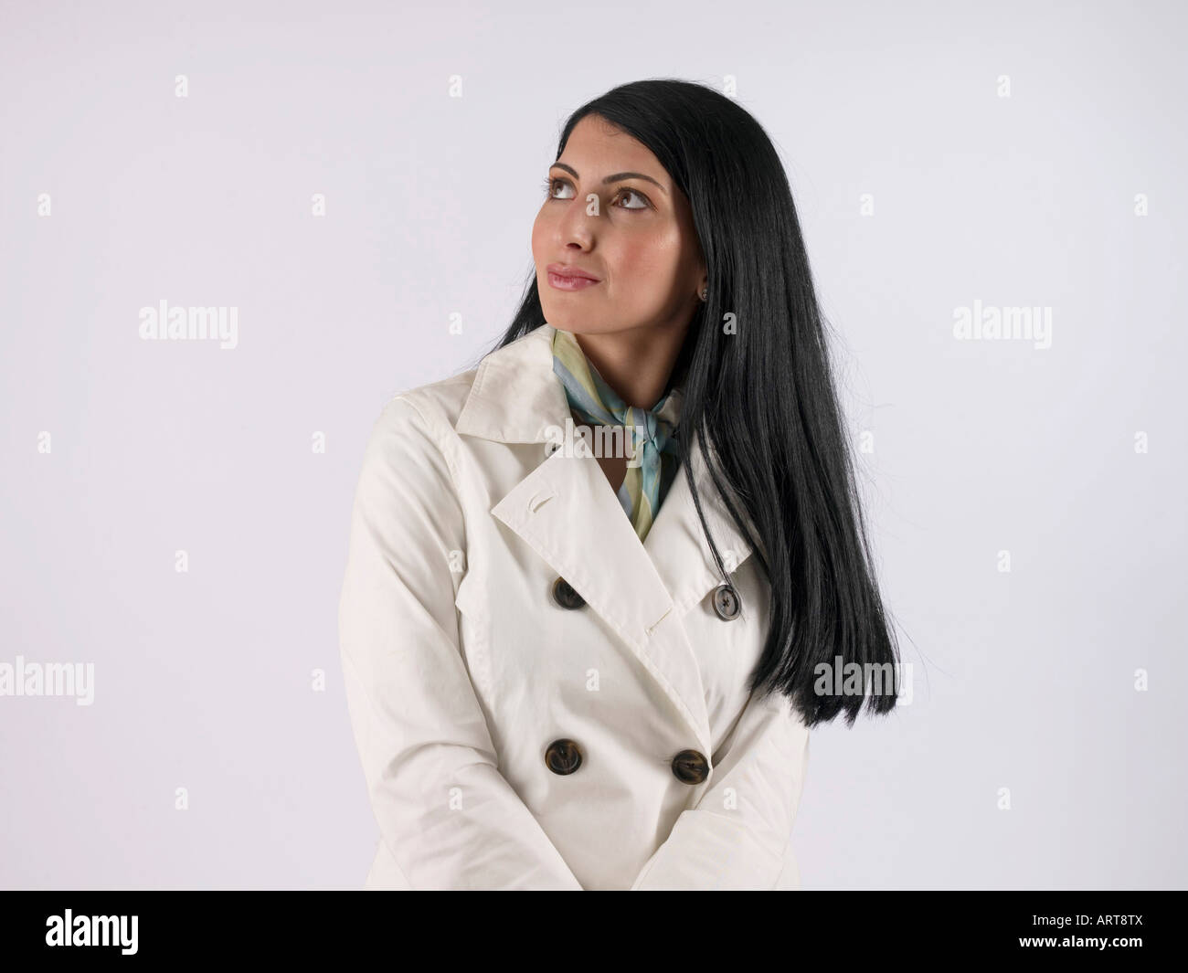 Woman in white coat wearing hi-res stock photography and images - Alamy