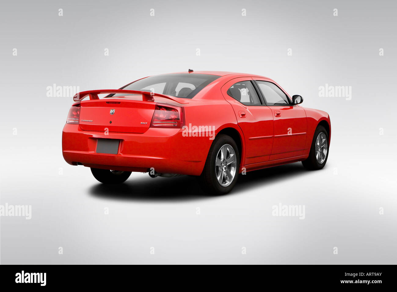 2008 Dodge Charger SXT in Red - Rear angle view Stock Photo - Alamy