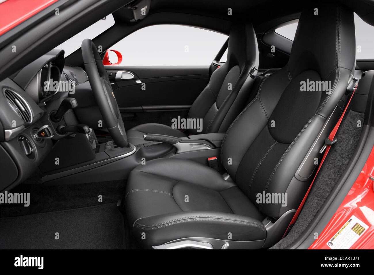2008 Porsche Cayman S in Red - Front seats Stock Photo