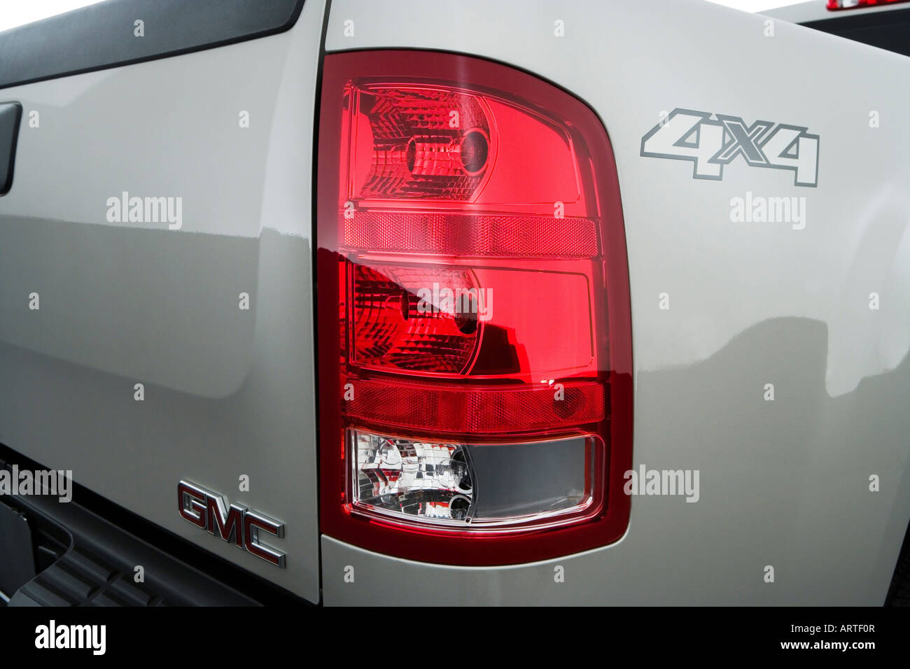 2008 GMC Sierra 2500HD SLE in Silver Tail light Stock Photo Alamy