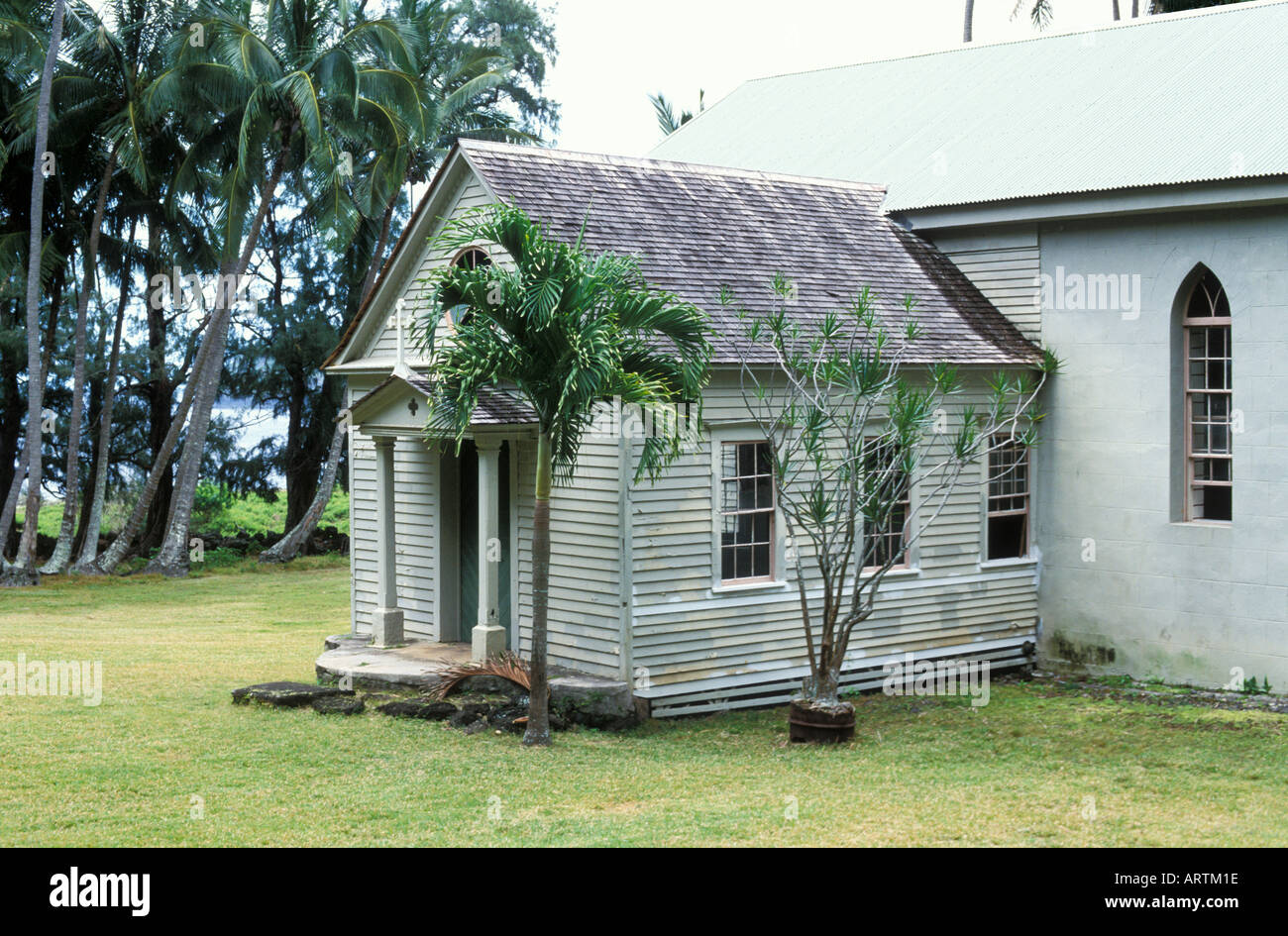 Original Church of St Philomena Kalawao Molokai Hawaii Stock Photo Alamy