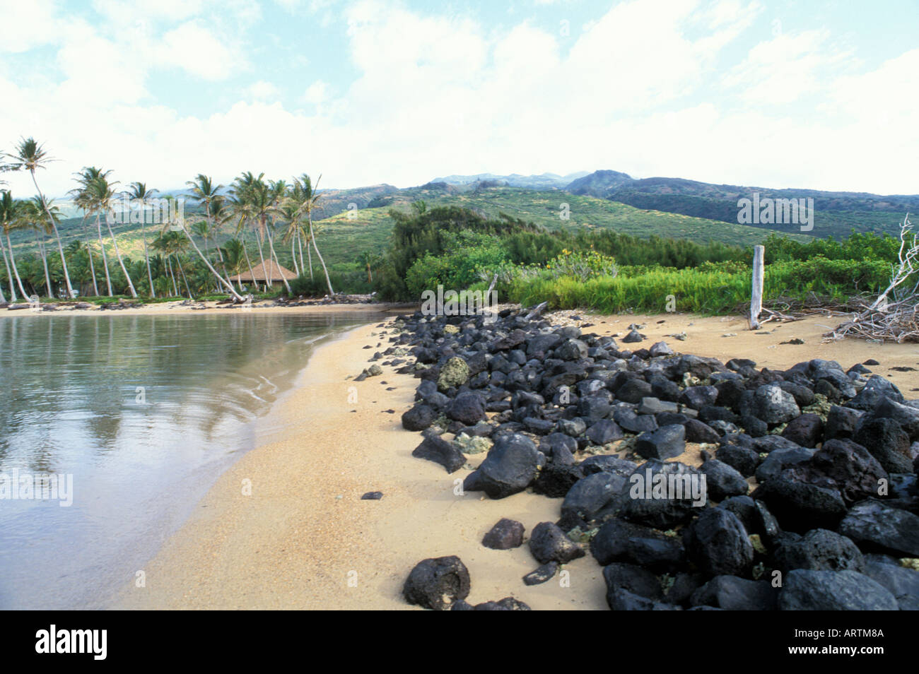Beach at Kaunakakai Molokai Hawaii Stock Photo Alamy