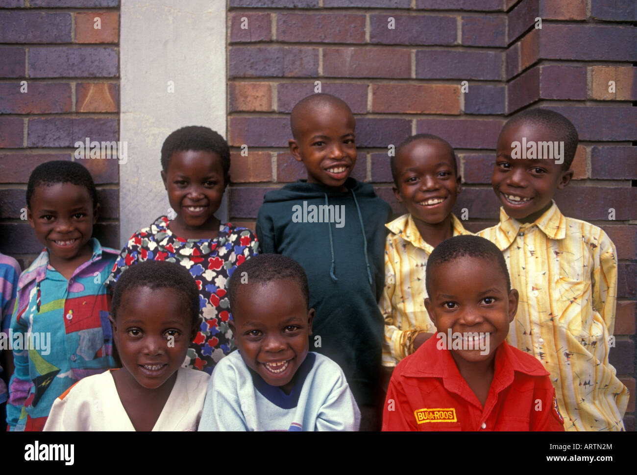 Zimbabweans, Zimbabwean children, boy, boys, schoolboys, girl, girls, schoolgirls, schoolchildren, city of Harare, Harare, Harare Province, Zimbabwe Stock Photo