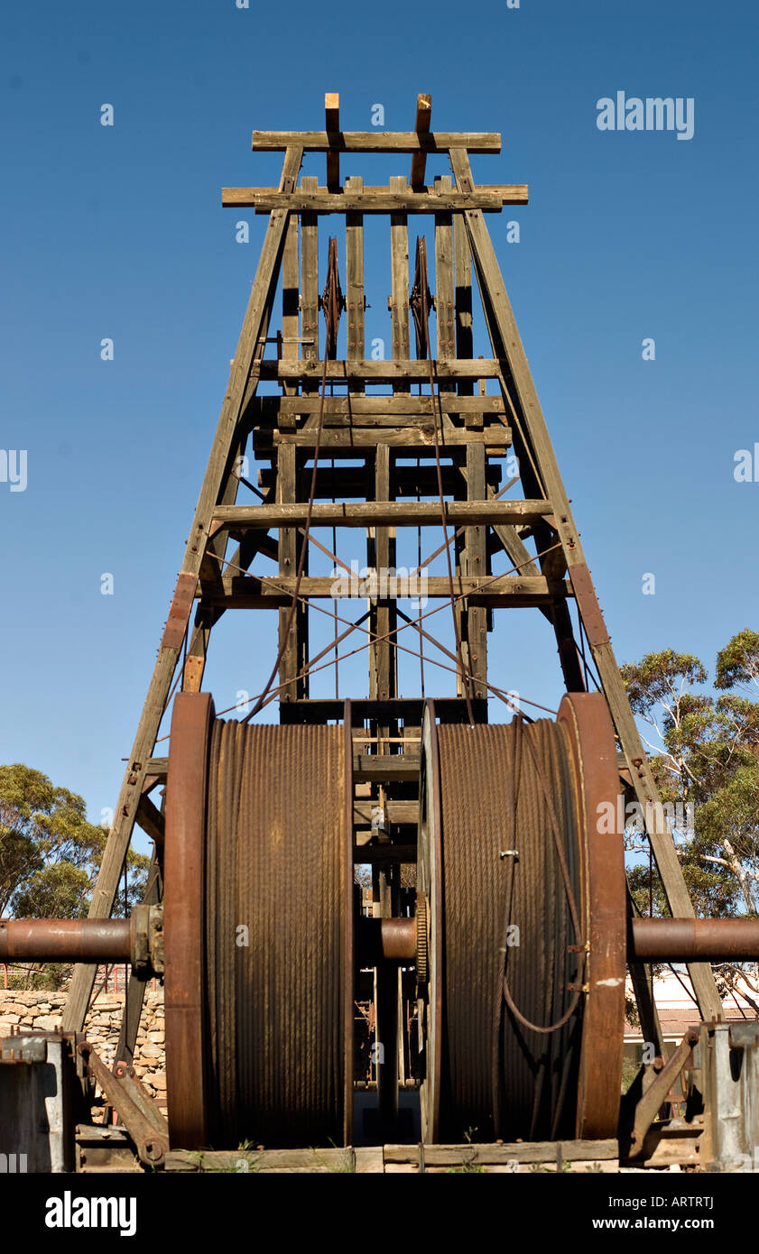 large winder and mine head at broken hill Stock Photo