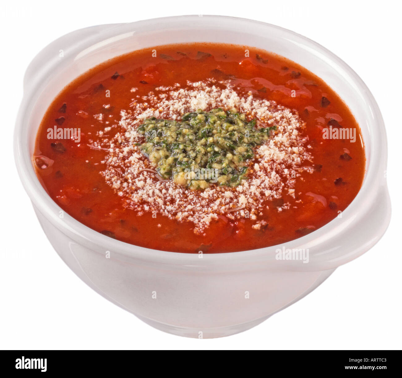 TOMATO AND BASIL SOUP Stock Photo - Alamy