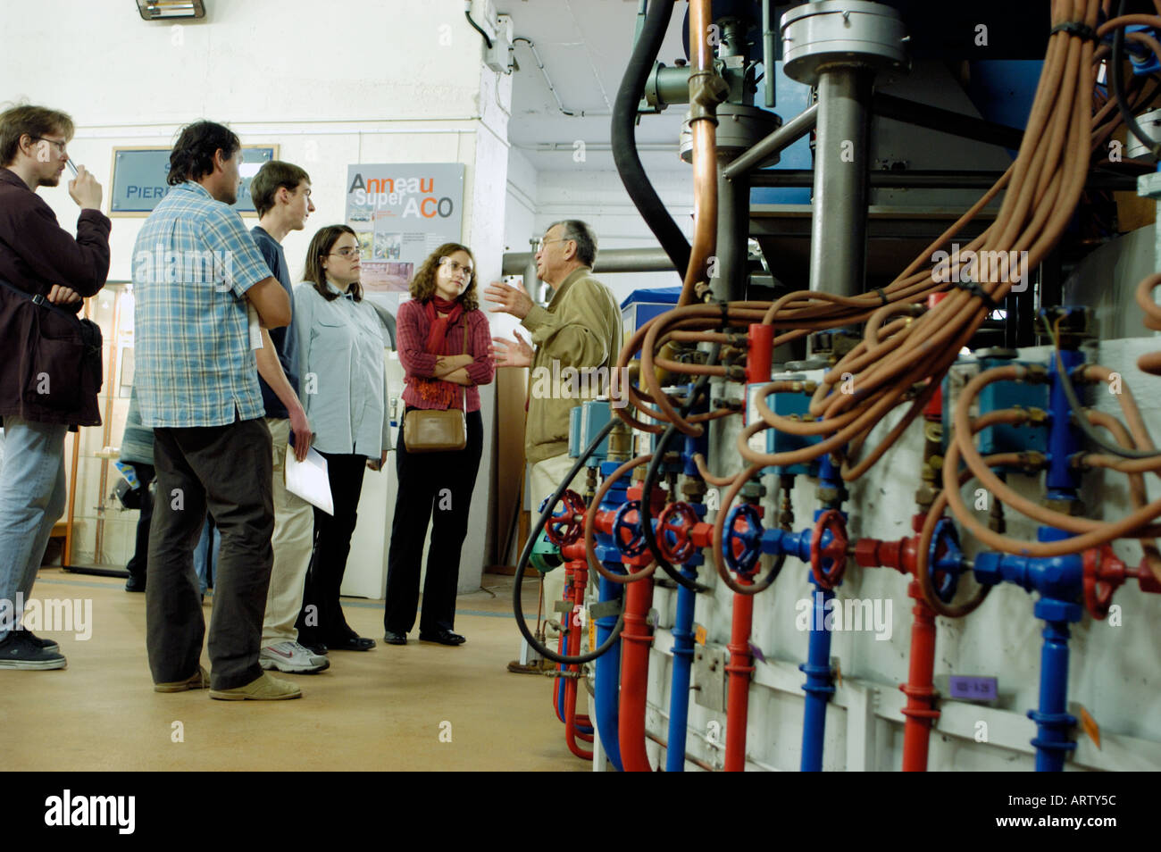 Teens Visiting in Science Lab at University of Paris South, France