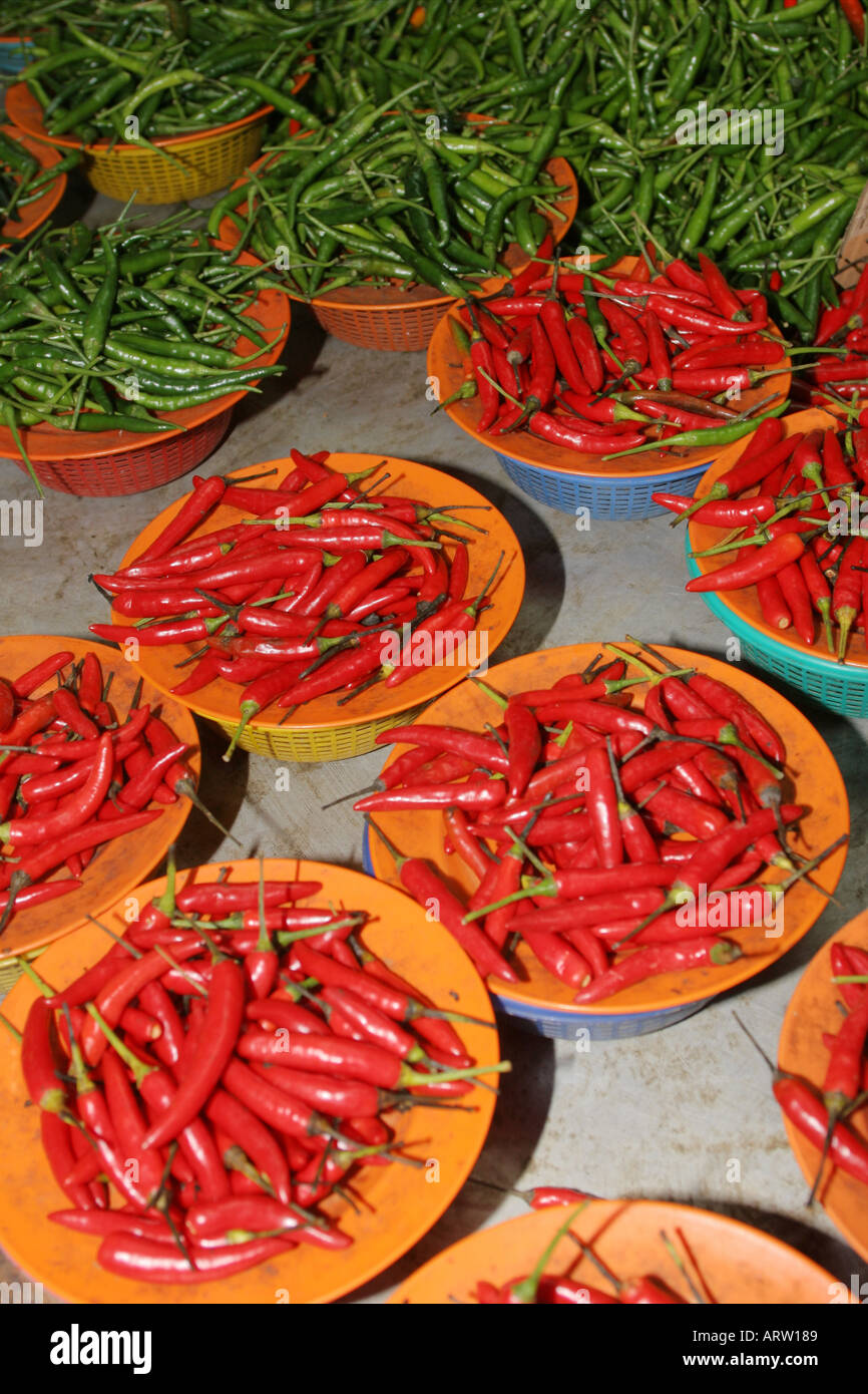 Chilli Display Chow Kit Market Stock Photo - Alamy