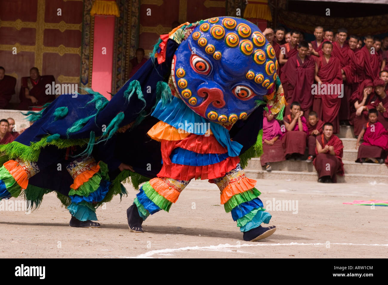 Cham dance performed monks hi-res stock photography and images - Alamy