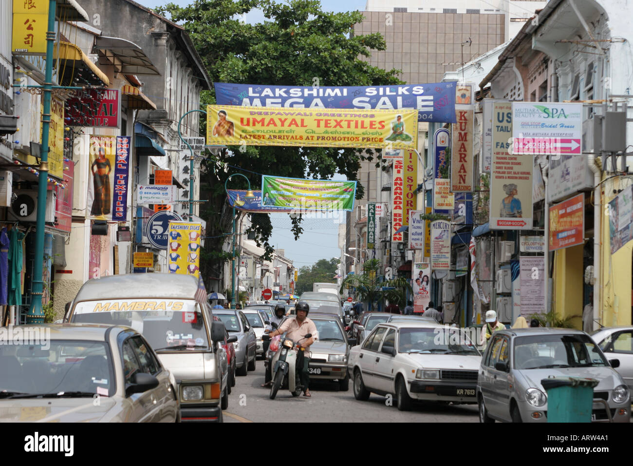 Little India George Town  Penang Malaysia Stock Photo