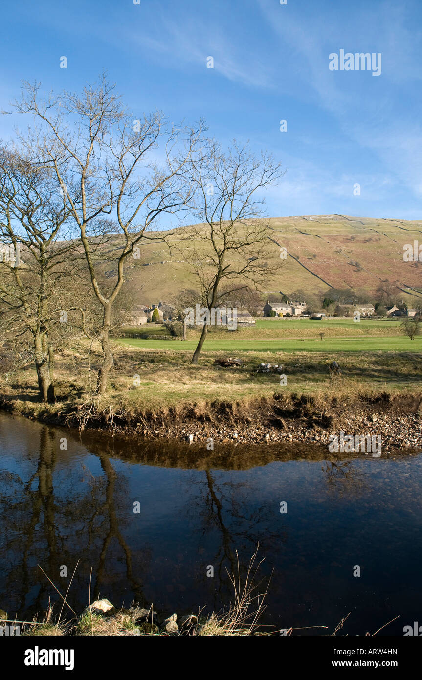 River Wharfe, at Buckden, Wharfedale, Yorkshire Dales, Northern England Stock Photo