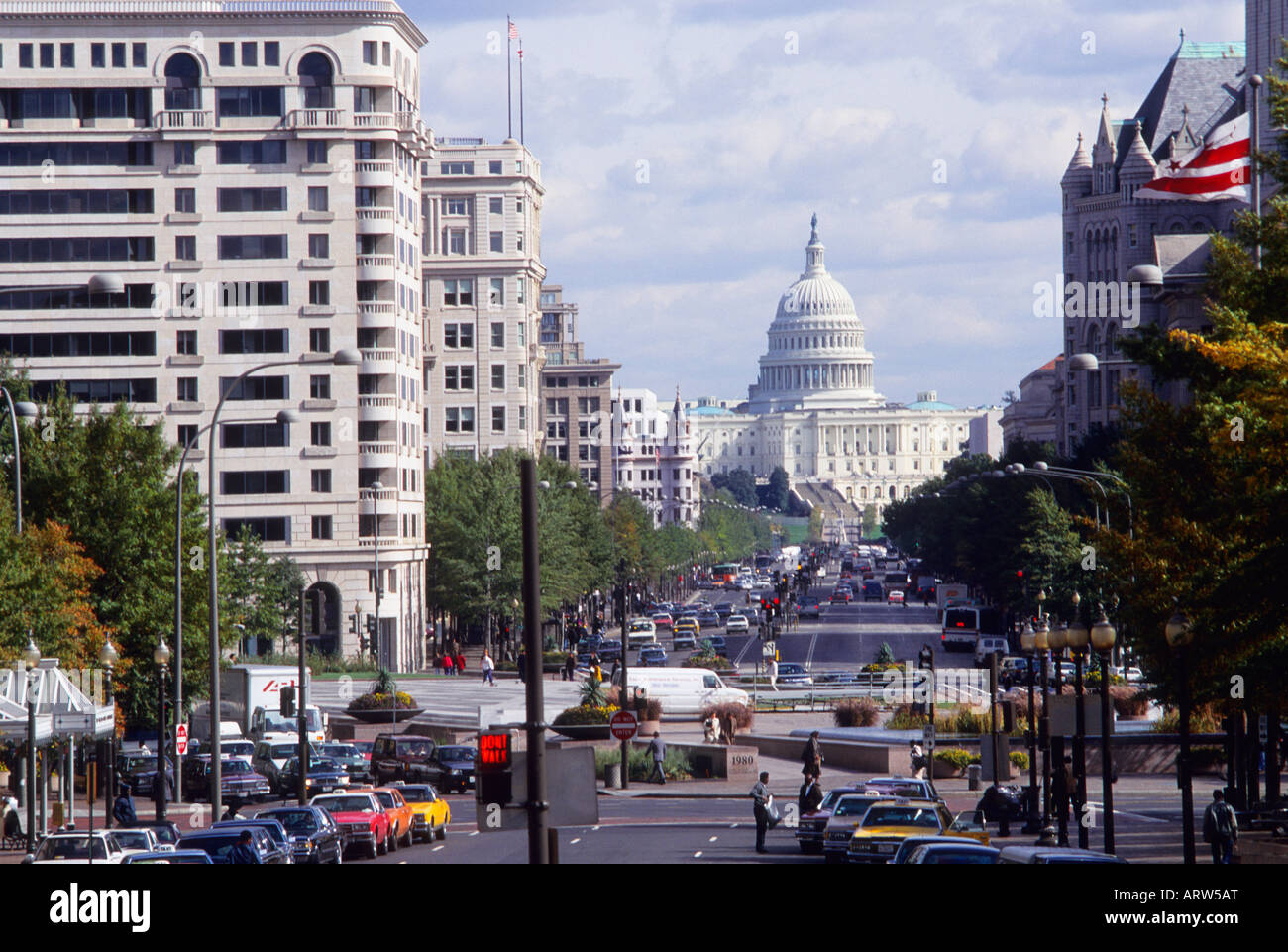 USA Washington DC Pennsylvania Avenue The Capitol Stock Photo Alamy