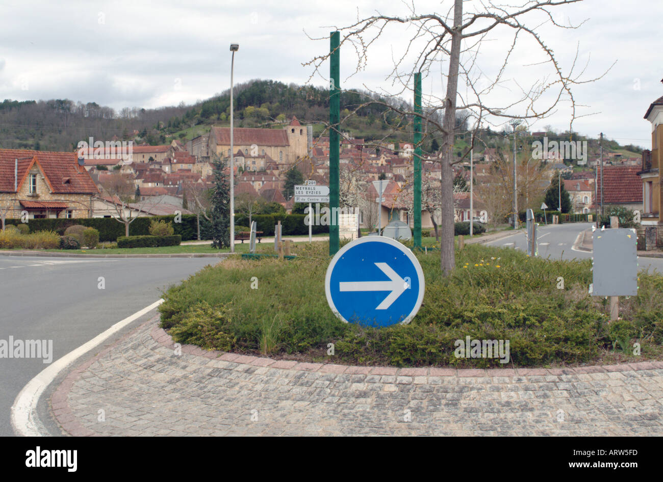 Typical roundabout in France Stock Photo Alamy