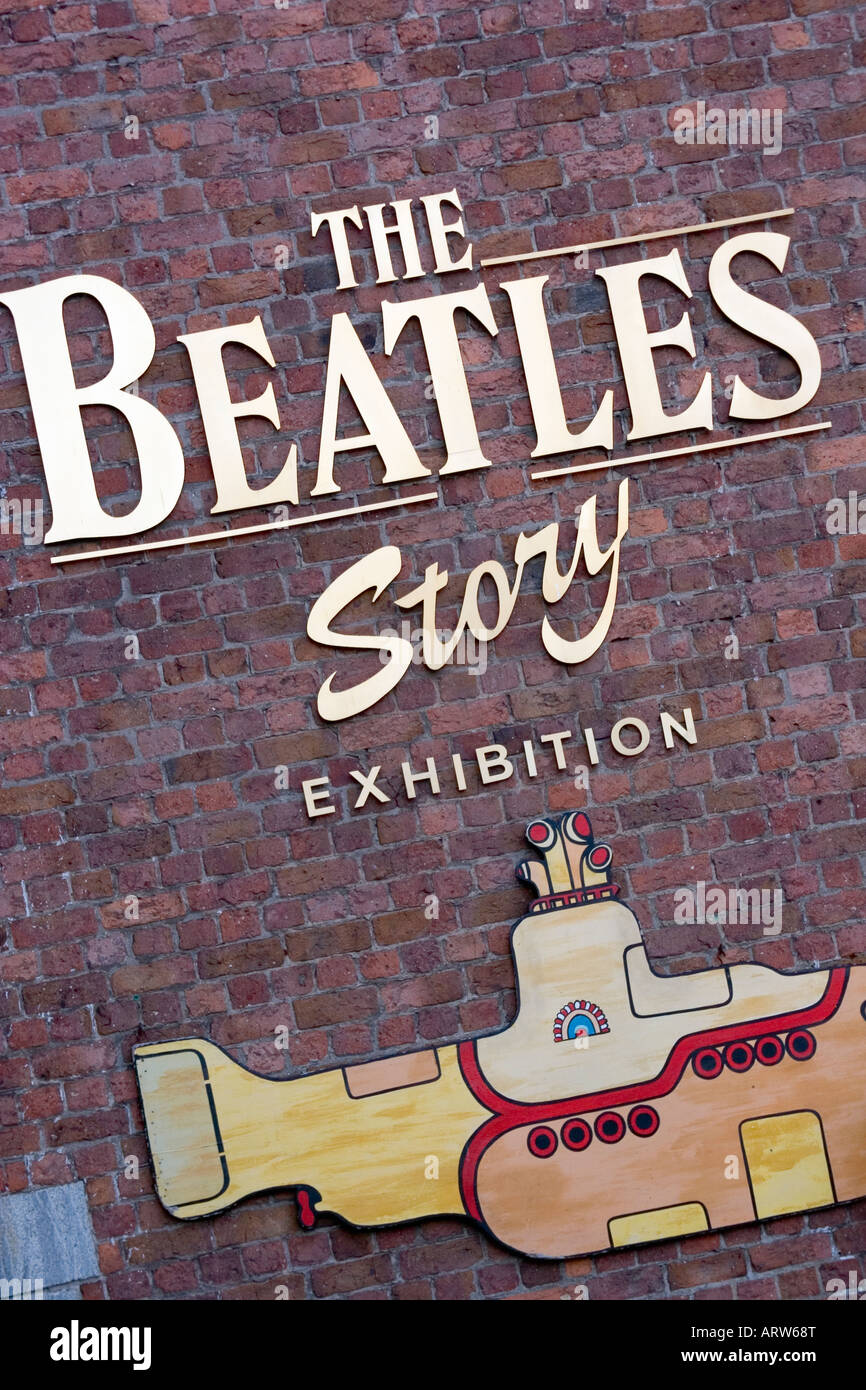 Liverpool home of The Beatles The Beatles Story Exhibition in Liverpool England Stock Photo
